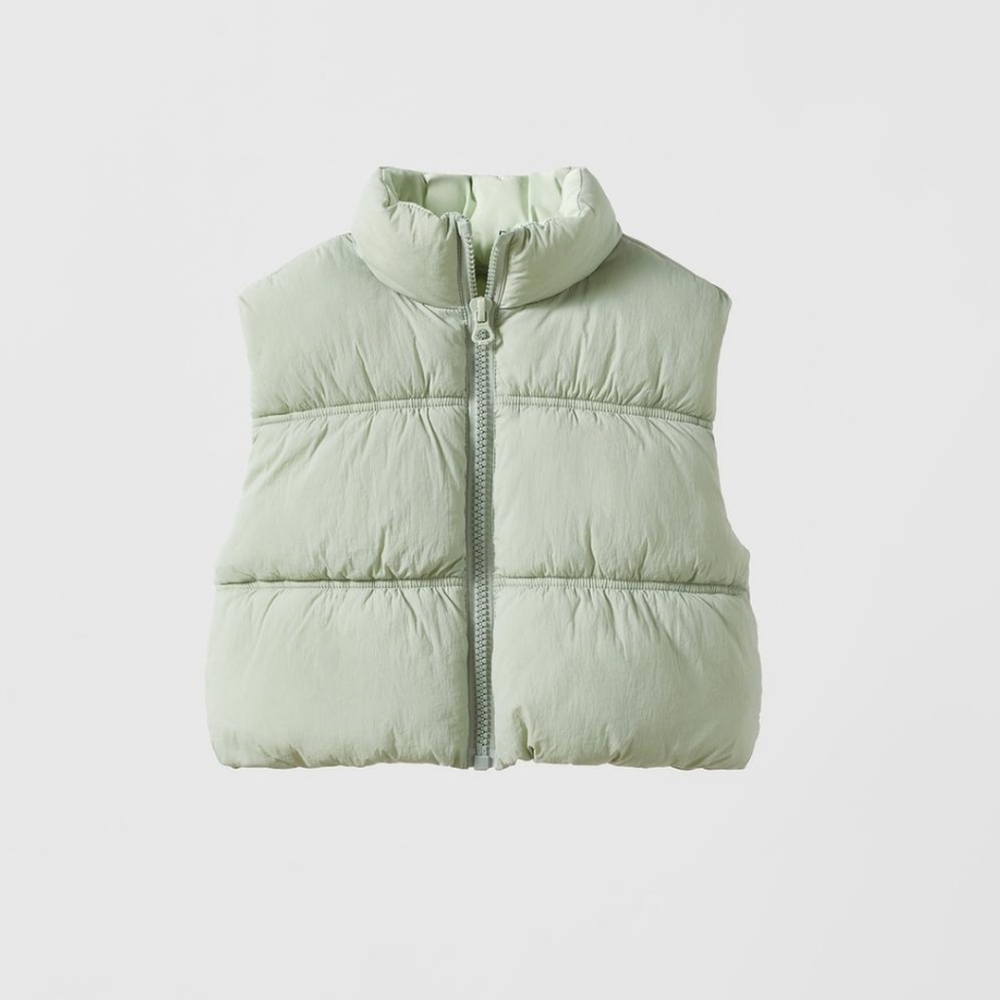 Zara Cropped Puffer Vest